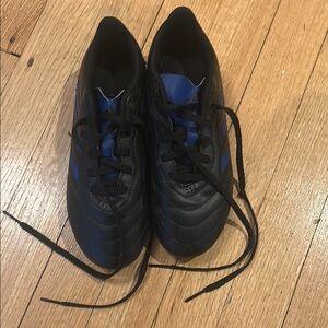 Adidas Black and Blue Soccer Cleats